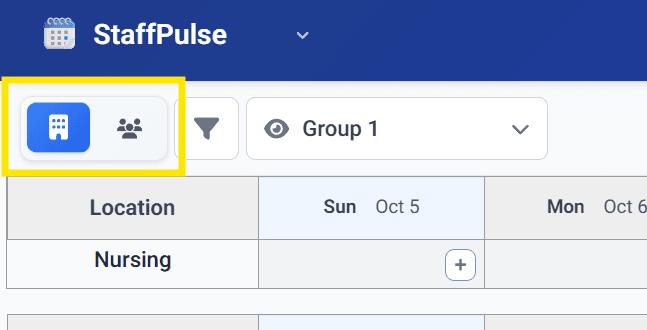 View switcher buttons